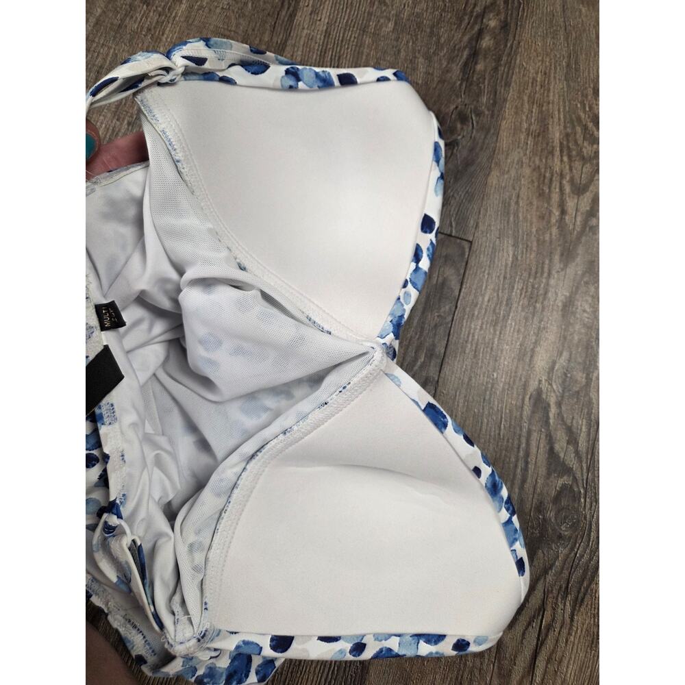 Nip Tuck Women's Eva Neck One Piece Blue Petal Tummy Control Swimsuit S/M - Picture 5 of 6